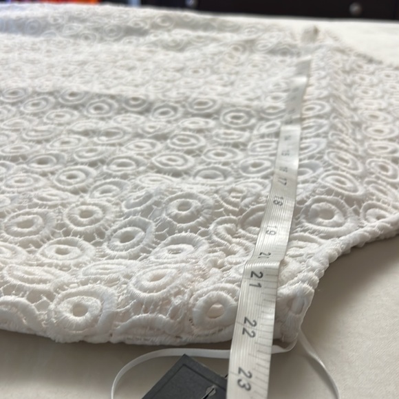 Crown & lvy White Lace Mini Dress Size L NWT - Picture 9 of 13